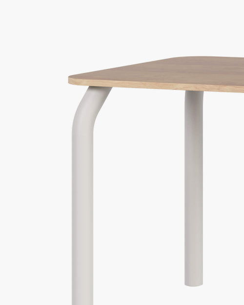noo.ma Meko eettafel 140 x 80 cm - eikenfineer, stalen frame, geschikt voor 4 personen