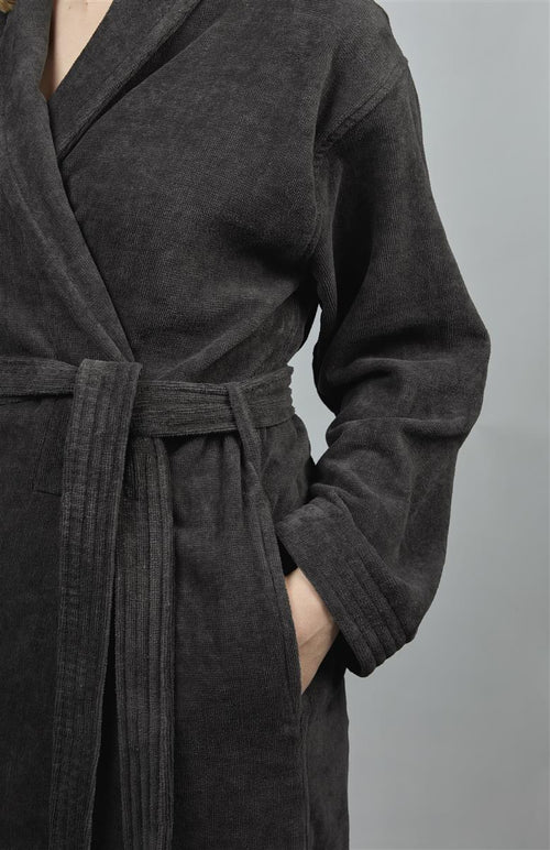 vtwonen badjas Soft Embrace - S/M - antraciet - vtwonen shop