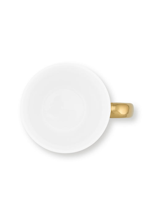 vtwonen - Basic - mokken set van 6 - porselein - wit goud - 275 ml