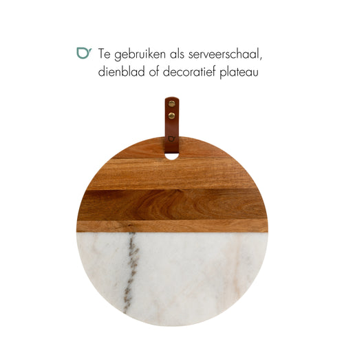 Bredemeijer - Serveerplank Thor marmer met hout - vtwonen shop