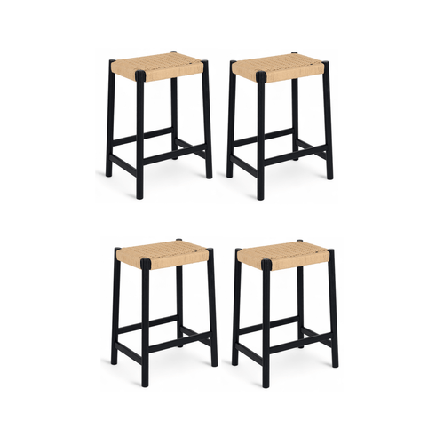 Furnhouse barkruk Ida - Zwart - Set van 4