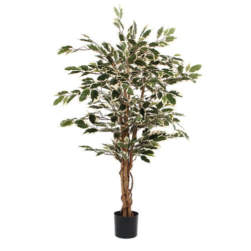 Mica Decorations Ficus Kunstplant - H110 x Ø70 cm - Groen Bont - vtwonen shop