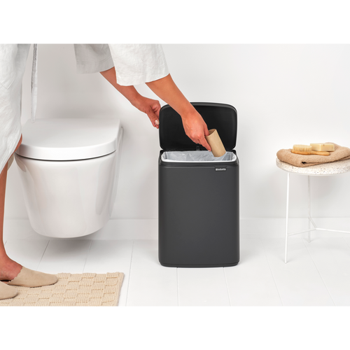 Brabantia Prullenbak Bo - 12 L - mineral infinite grey - vtwonen shop