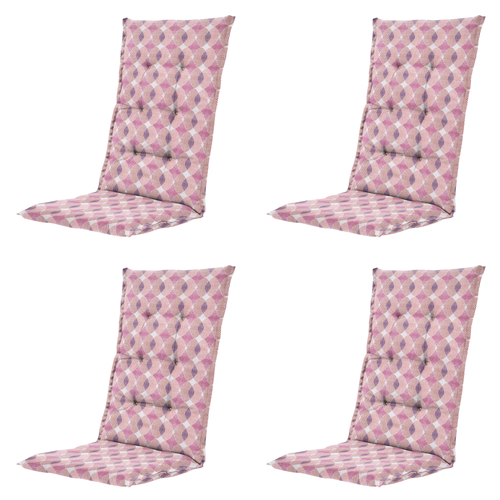 Madison tuinstoelkussen hoge rug Rae - paars - 123x50x5cm - set van 4