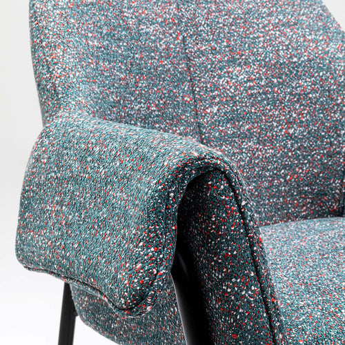 Kare Design Stoel met armleuning Bess Flitter grijs - vtwonen shop