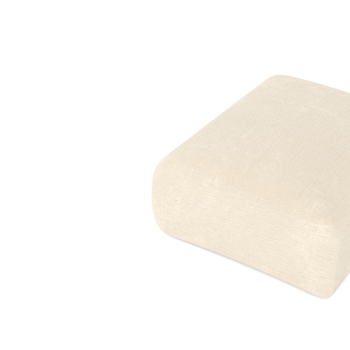 Sia Home - Zitzak MYRA - getextureerd fluweel crème 75cm