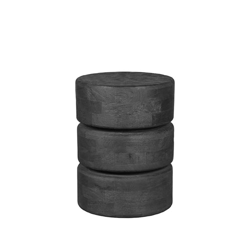 LABEL51 Bijzettafel Milly - Zwart Mangohout - 35x35x47cm - vtwonen shop