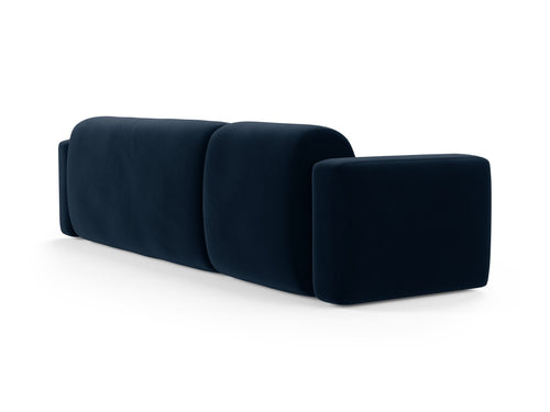 Cosmopolitan Design Modulaire hoekbank rechts Strino 3-zits, flueel koningsblauw - 136x308x78cm