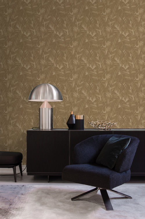 Origin Wallcoverings behang bananenbladeren donker beige - 50 x 900 cm - 348055 - vtwonen shop