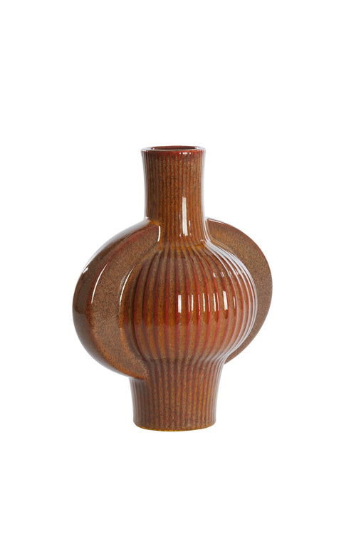 Light & Living vaas MELNIK - 27.5x18.5x31cm - bruin - vtwonen shop