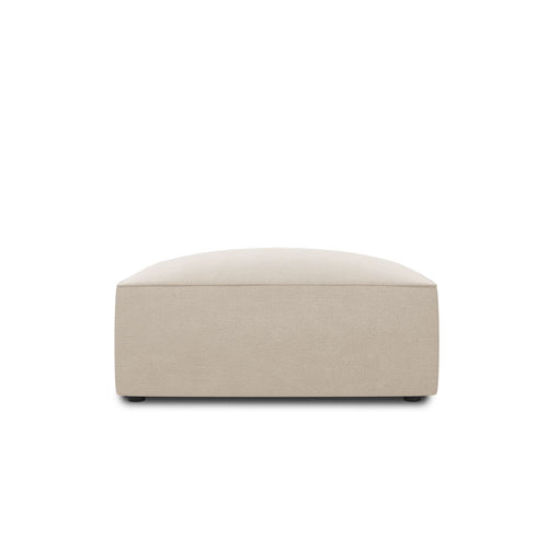 Cosmopolitan Design - Poef Siena flueel beige - 93x93x40cm
