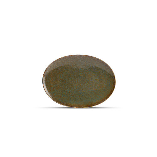 Bonbistro - Plat bord 24x17cm groen Cirro - Set van 4