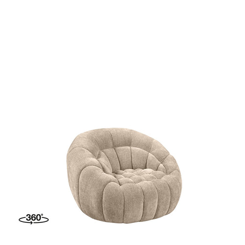 LABEL51 Fauteuil Cloud - Beige Stof - Draaibaar - vtwonen shop