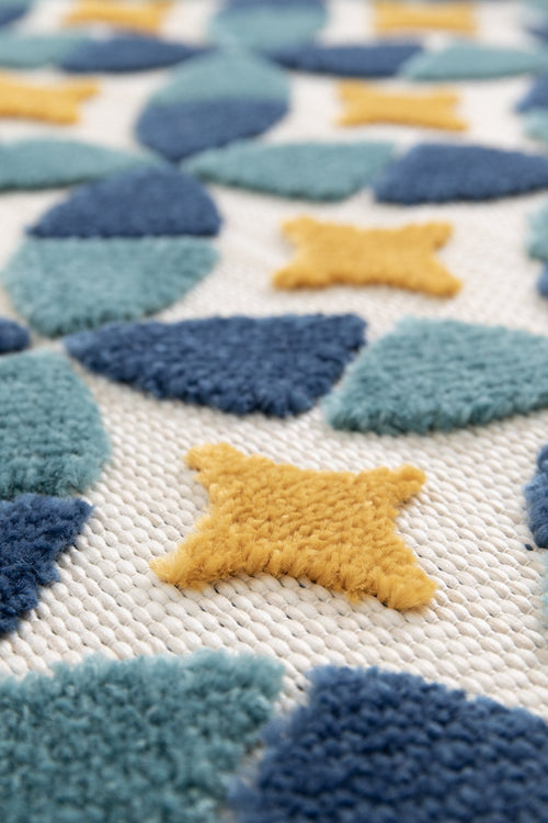 AFK Living vloerkleed Lisbonne - voor binnen en buiten - blauw - 160 x 230 cm