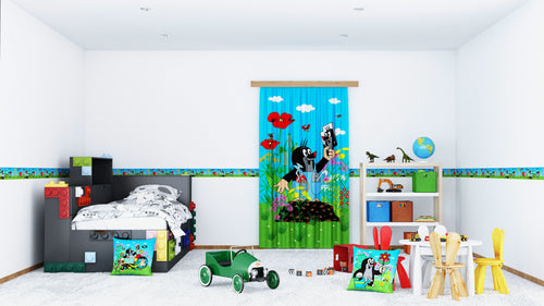 Sanders & Sanders zelfklevende behangrand Het Molletje blauw en groen - 10 x 500 cm - 600036
