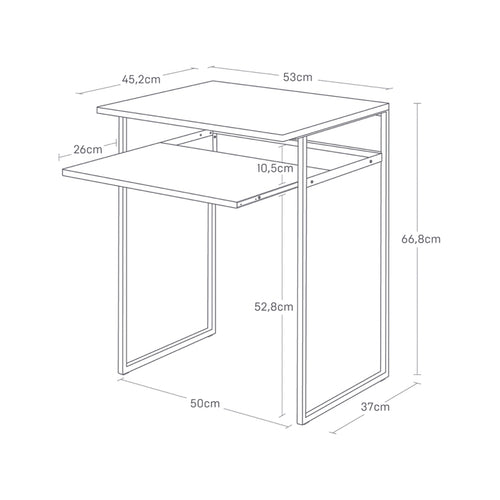 Yamazaki Bijzettafel met Lade - Tower - Wit - vtwonen shop
