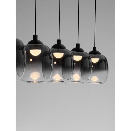 Nova Luce KITA Hanglamp voor aan het plafond, rookgrijs/zandzwart, Triac dimbare LED, 28W, 2222lm, 3000K