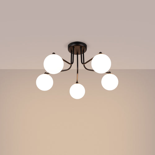 Sollux Lighting Kroonluchter ASTRAL 5 zwart - 58x64x29cm