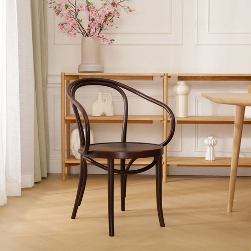 Fameg Venice No.9 Houten Eetkamerstoel Walnoot - Met Armleuning - vtwonen shop