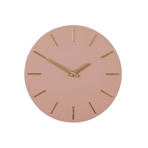 Mica Decorations Brixen Wandklok - Ø36 cm - Roze