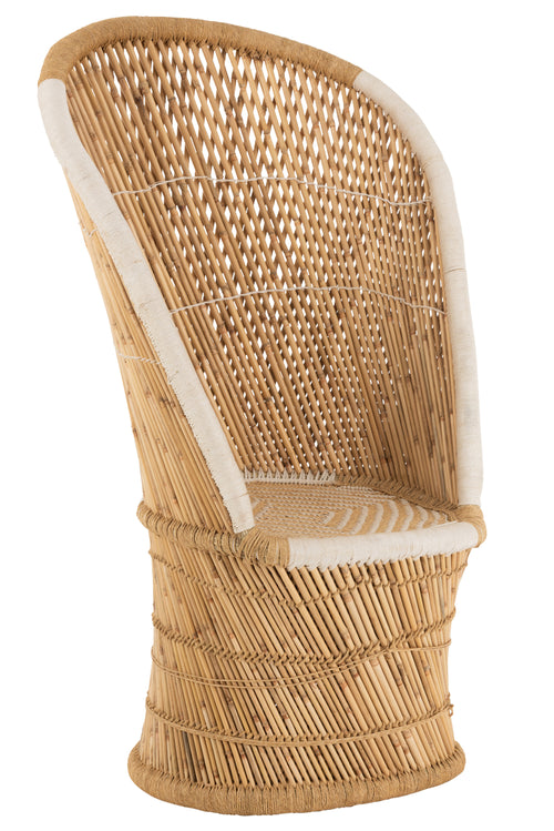 J-Line stoel Rugsteun voor volwassene - bamboe - naturel