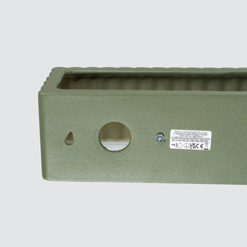 Sollux Lighting Wandlamp keramiek RIGATA olijfgroen - 34x12x10cm