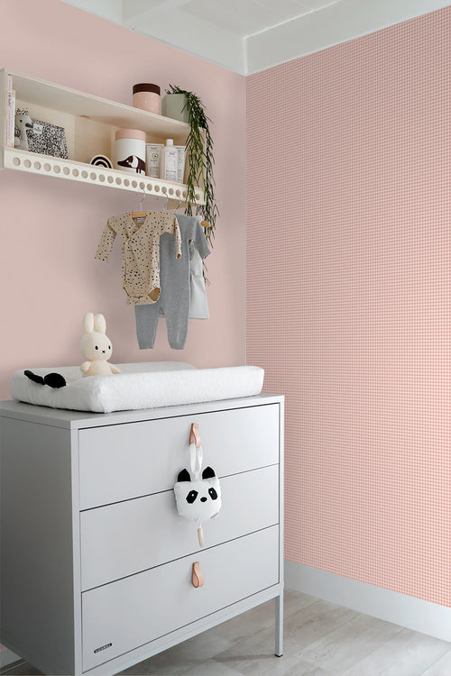 ESTAhome behang strepen terracotta roze - 50 x 900 cm - 131641 - vtwonen shop