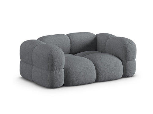 Cosmopolitan Design Bank Loretto 2-zits, structurele stof grijs - 100x180x68cm