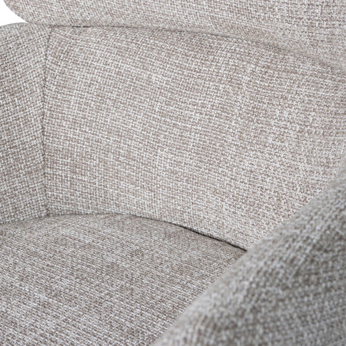 WOOOD draaibare eetkamerstoelen Fenne - Polyester - Naturel -Set van 2 - vtwonen shop