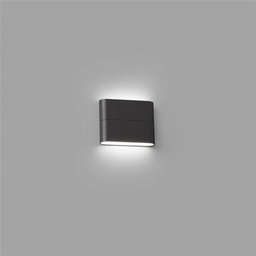 Faro Aday-1 - LED Outdoor Small Up Down Wandlamp Donkergrijs IP54