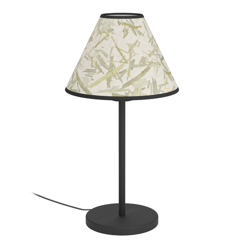 EGLO tafellamp Oxpark - e27 - 41,5 cm - zwart/wit/groen - bamboe
