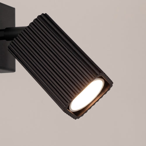 Sollux Lighting Wandlamp RAYO zwart met schakelaar - 8x16x16cm