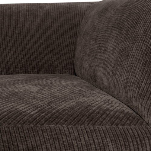 WOOOD hoekelement recht Mojo Base - Ribstof - Bruin - 74x105x105