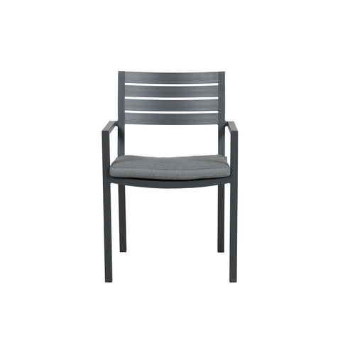 Oklahoma dining fauteuil - carbon black - mid grey - vtwonen shop