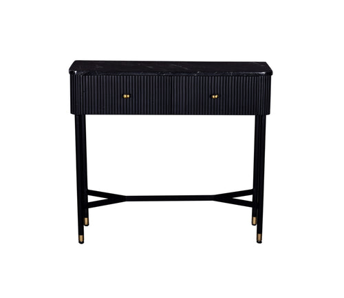 Giga Meubel Halkastje - Zwart Marmer - 90x33x80cm