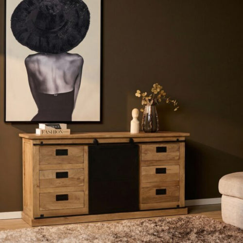 Starfurn Dressoir Fresno - Naturel Hout - 160x45x90cm