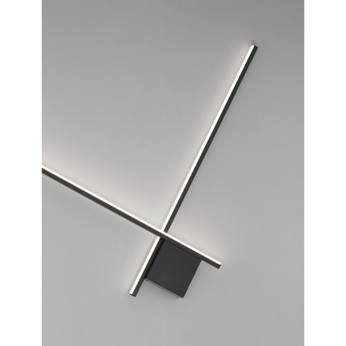 Nova Luce CROSS Geïntegreerde LED-wandlamp Sandy Black Triac dimbare LED 21W 1351lm 2700K