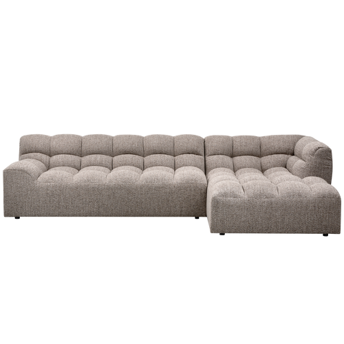 WOOOD chaise longue rechts Allure - Polyester - Klei - 79x324x165 - vtwonen shop