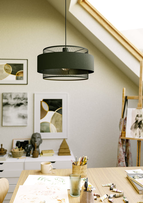 EGLO hanglamp Bazely - e27 - 40 cm - zwart