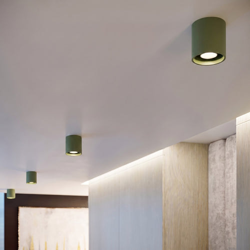 Sollux Lighting Plafondlamp ORBIS 1 olijfgroen - 10x10x10cm