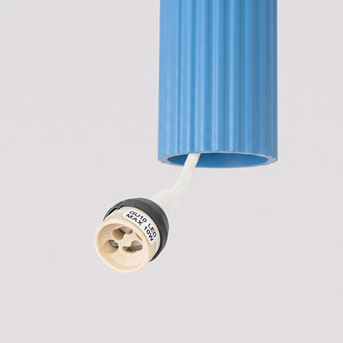Sollux Lighting Hanglamp KARBON 3P lichtblauw - 19,5x19,5x108cm