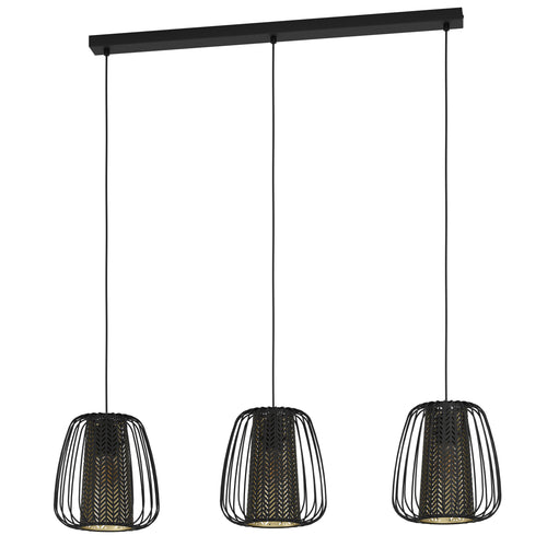 EGLO hanglamp Curasao - e27 - 99,5 cm - zwart/goud - vtwonen shop