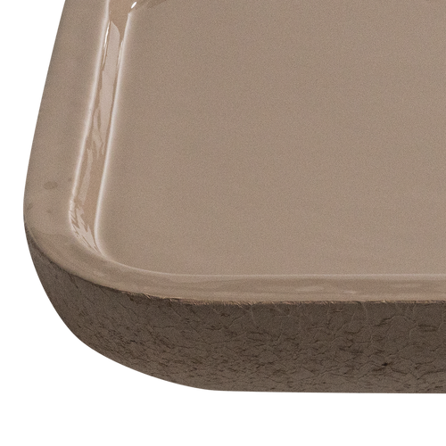 WOOOD dienblad Ikai - Metaal Hoogglans - Zand - 31x31x31