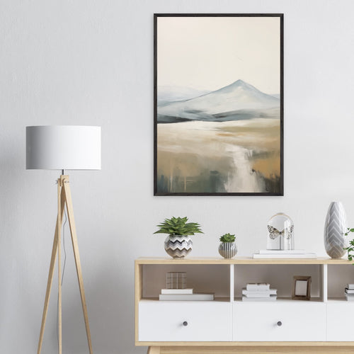 Artfulprints Poster met Lijst Abstract - Fuji path 2   - A4 21x29.7 cm - Meerkleurig