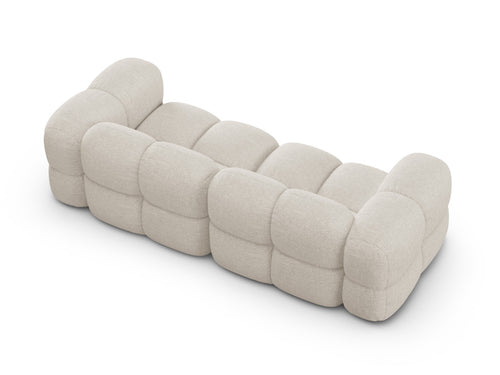 Cosmopolitan Design Bank Loretto 4-zits, structurele stof beige - 100x250x68cm