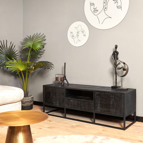 StarFurn Tv-meubel Denver - Zwart Hout - 145x45x50cm