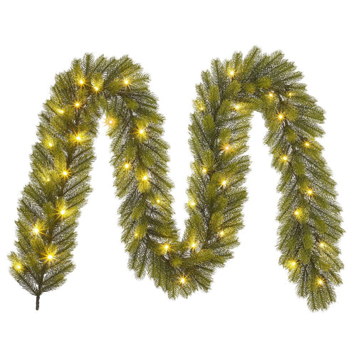 Black Box Trees Nagoya Guirlande met LED-Verlichting - Kerstversiering voor Binnen met 40 Warmwitte Lampjes - Kerstslingers van Kunststof - L270 x Ø20