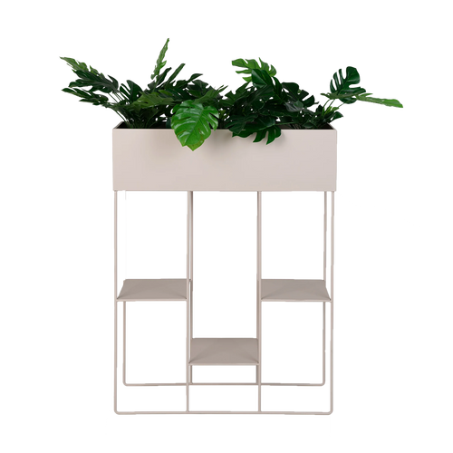 Artichok Pepijn Staande Metalen Plantenbak Beige - vtwonen shop
