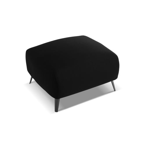 LaMiaSofa Poef Genova - velours - zwart - 65x65x44