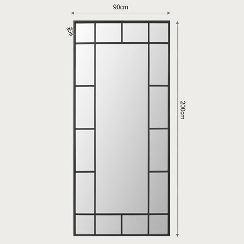 Kare Design Spiegel Window 200x90cm zwart